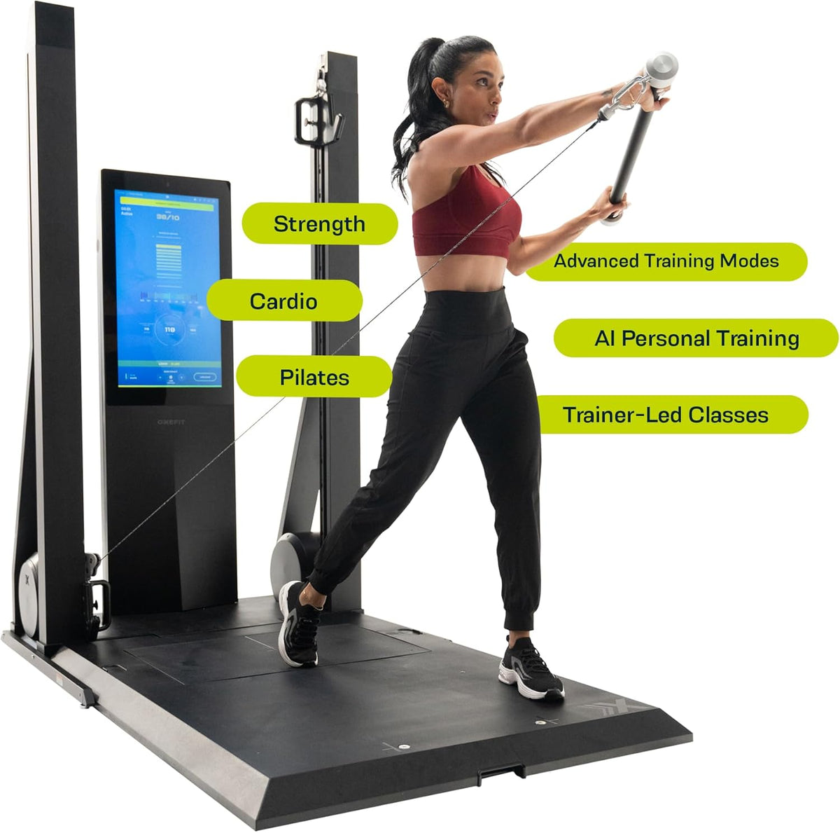OxeFit XS1 Peak Smart Home Gym – All-in-One Strength, Cardio & Pilates Machine with Adaptive Workouts, AI Training, Performance Tracking & Trainer-Led Classes Black