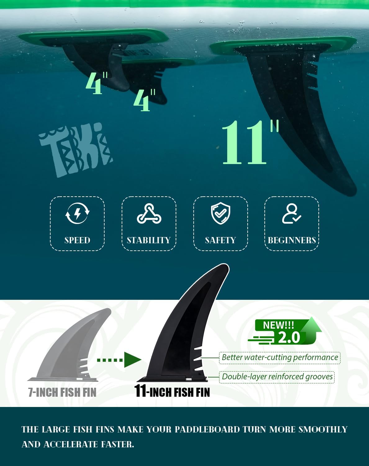 FunWater 8'/10'/10'6"/11'6" Inflatable Stand Up Paddle Board with Premium SUP Paddleboard Accessories, Wide Stable Anti-Slip EVA Deck,Paddle Boards for Adults & Youth of All Skill Levels