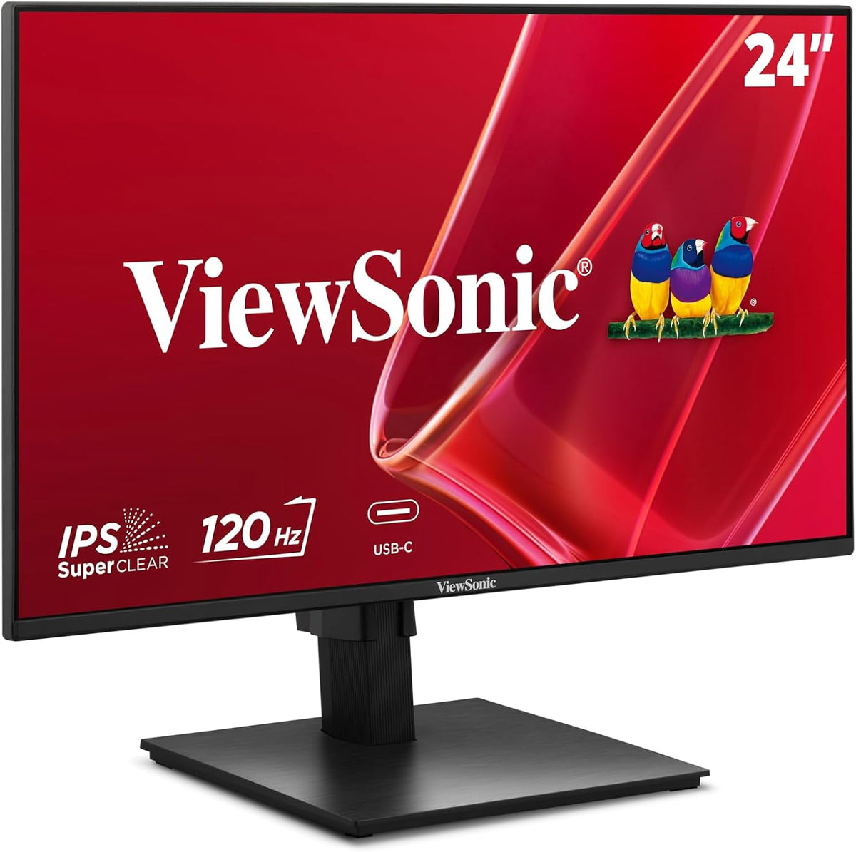 ViewSonic VA2448-MHU 24 Inch 1080p Monitor, IPS Display with 120Hz for Everyday Productivity, Variable Refresh Rate for Home and Office, HDMI, VGA, and USB C Inputs