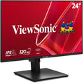 ViewSonic VA2448-MHU 24 Inch 1080p Monitor, IPS Display with 120Hz for Everyday Productivity, Variable Refresh Rate for Home and Office, HDMI, VGA, and USB C Inputs