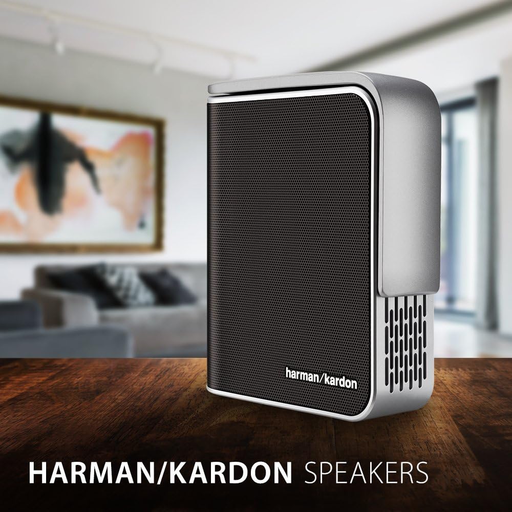ViewSonic M1 Portable Projector with Dual Harman Kardon Speakers, HDMI, USB C and Built-in Battery (Renewed)