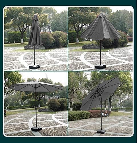 Outdoor Beach Patio Umbrella 9.8ft/3m, Garden Parasol Sun Umbrella with Crank and 8 Sturdy Ribs, Waterproof and Fade Resistant (Color : Gray-brown, Size : 9.8ft/300cm)