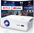 Aurzen EAZZE D1 Smart Projector with WiFi and Bluetooth, Built-in APP, Auto Focus/Keystone, DoIby Audio 16W Speakers, Native 1080P, HDR10, Portable Mini Outdoor Movie Projector