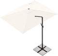 Sunnyglade 10x13Ft Cantilever Patio Umbrella Rectangular Deluxe Offset 360°Rotation & Integrated Tilting System Hanging Umbrella for Market Garden Deck Pool Backyard Patio (Beige, 10 x 13 ft)
