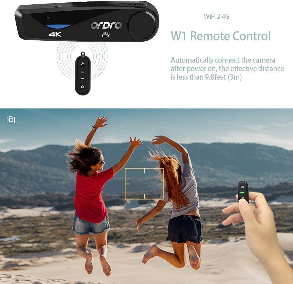 ORDRO Camcorder 4K Head Mounted Camera EP6 Wearable Video Camera FHD 1080P 60FPS Vlog Video Recorder WiFi Hands-Off Camera Webcam (32GB Memory Card Included)