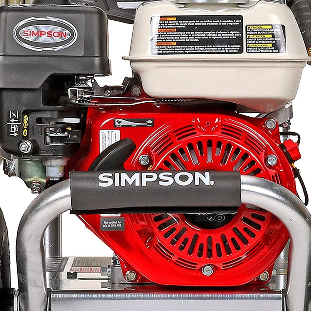 Simpson 3600 PSI Gas Pressure Washer, 2.5 GPM Commercial Power Washer, Cold Water, Honda GX200 Engine, 35' Hose, Aluminum Series, 49-State Compliant (ALH3425)