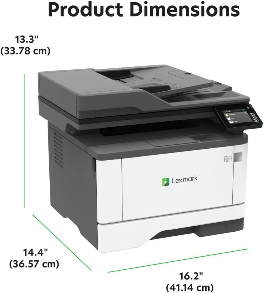Lexmark MX431adn Laser Multifunction Printer - Monochrome(29S0200) Bundle with Lexmark 55B1000 Black 3K Yield Toner Cartridge