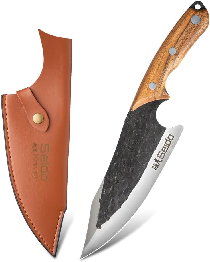 Seido Knives Senjutsu Butcher Knife | Versatile Precision for Culinary Mastery Perfect for Outdoor BBQ Camping, Meat Slicing Multipurpose Knife | Ideal gift for Birthday, Wedding, Graduation