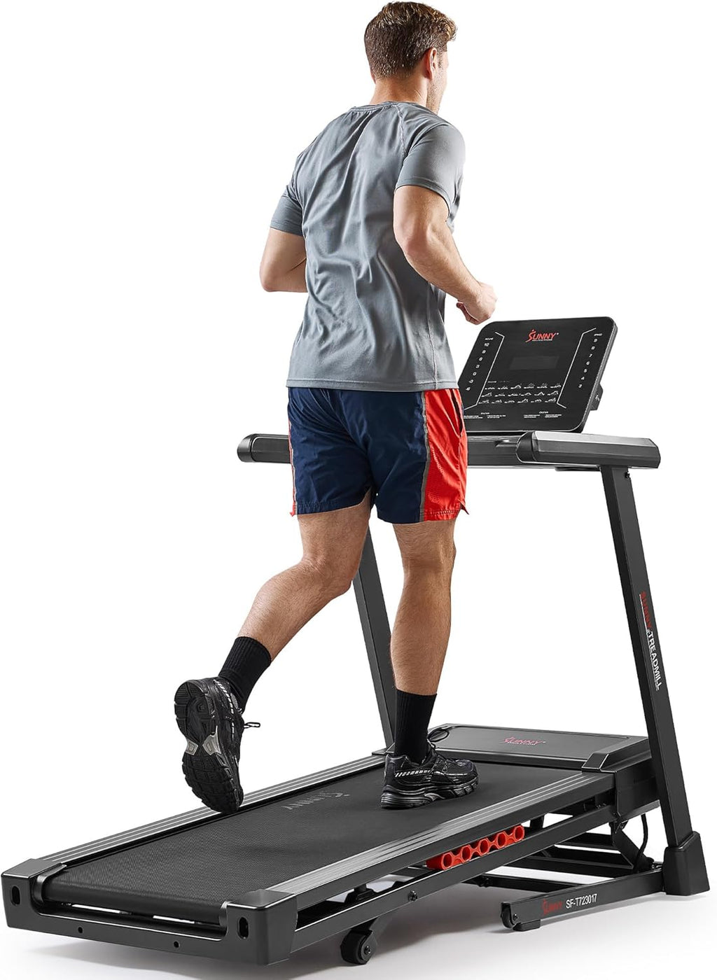 Sunny Health & Fitness Treadmill Elite Smart Auto Incline for Home Use, Wide Running and Walking Deck, Flex Shock Suspension with 300 LB Weight Capacity Bluetooth SunnyFit App