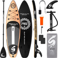 SereneLife Inflatable Stand Up Paddle Board with Premium SUP Accessories – Wide Stable Design with Non-Slip EVA Deck Pad for Adults and Youth of All Skill Levels, 350 lbs Capacity