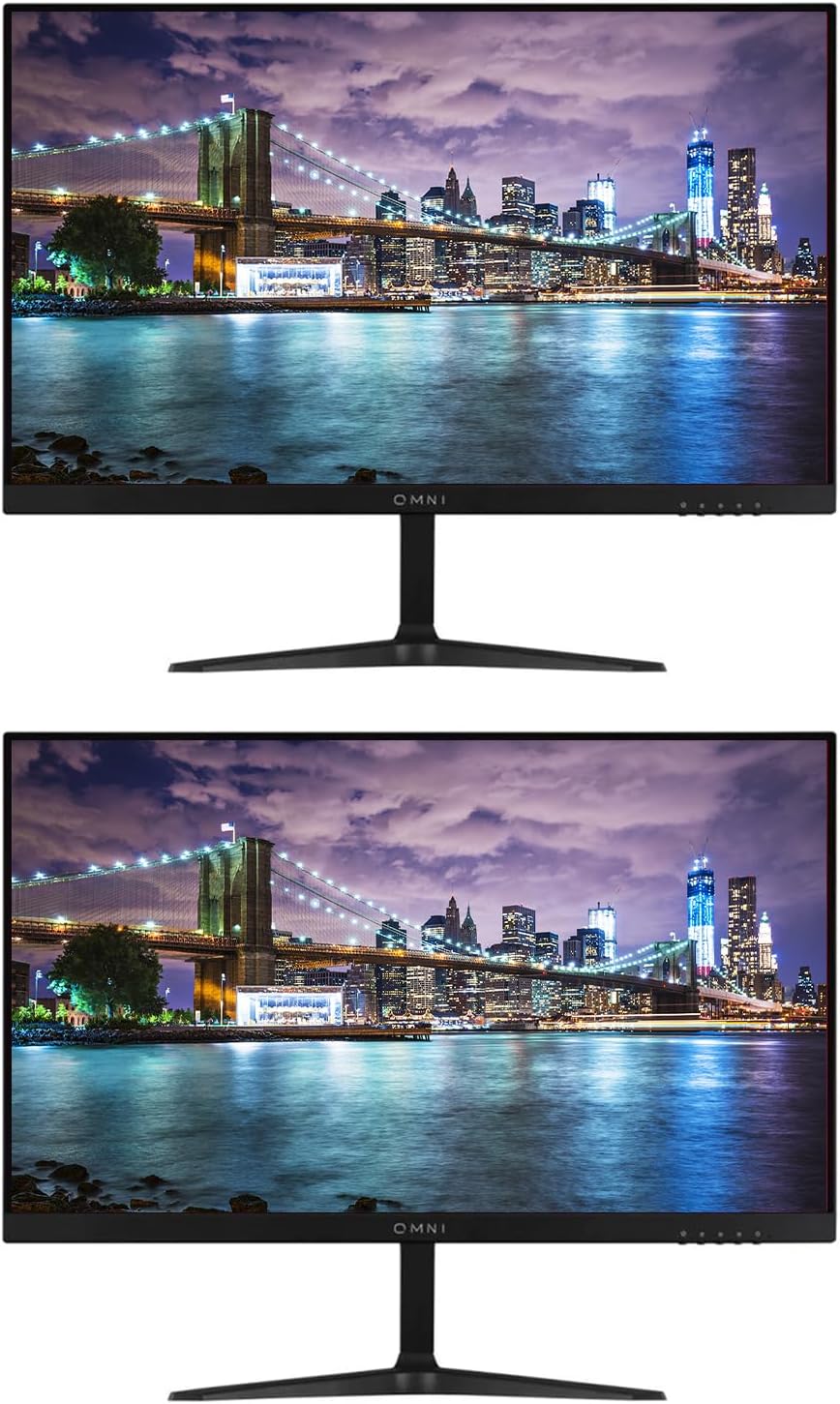 ViewSonic Omni VX2418-P-MHD 24-inch 1080P 1ms 165Hz FHD IPS Gaming Monitor, 2-Pack Bundle with AMD FreeSync, Eye-Care, HDMI, DisplayPort, Speakers