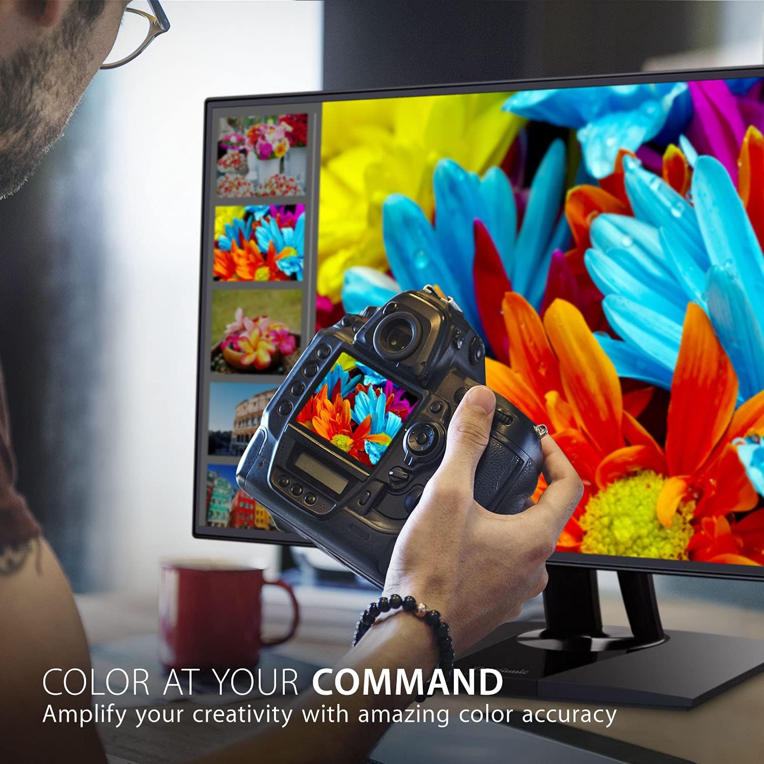 ViewSonic VP2468a ColorPro 24 inch 1080p IPS Monitor with 100% sRGB, Rec 709, USB C (65W), RJ45, Color Blindness Mode, Hardware Calibration for Photo and Graphic Design (Renewed)