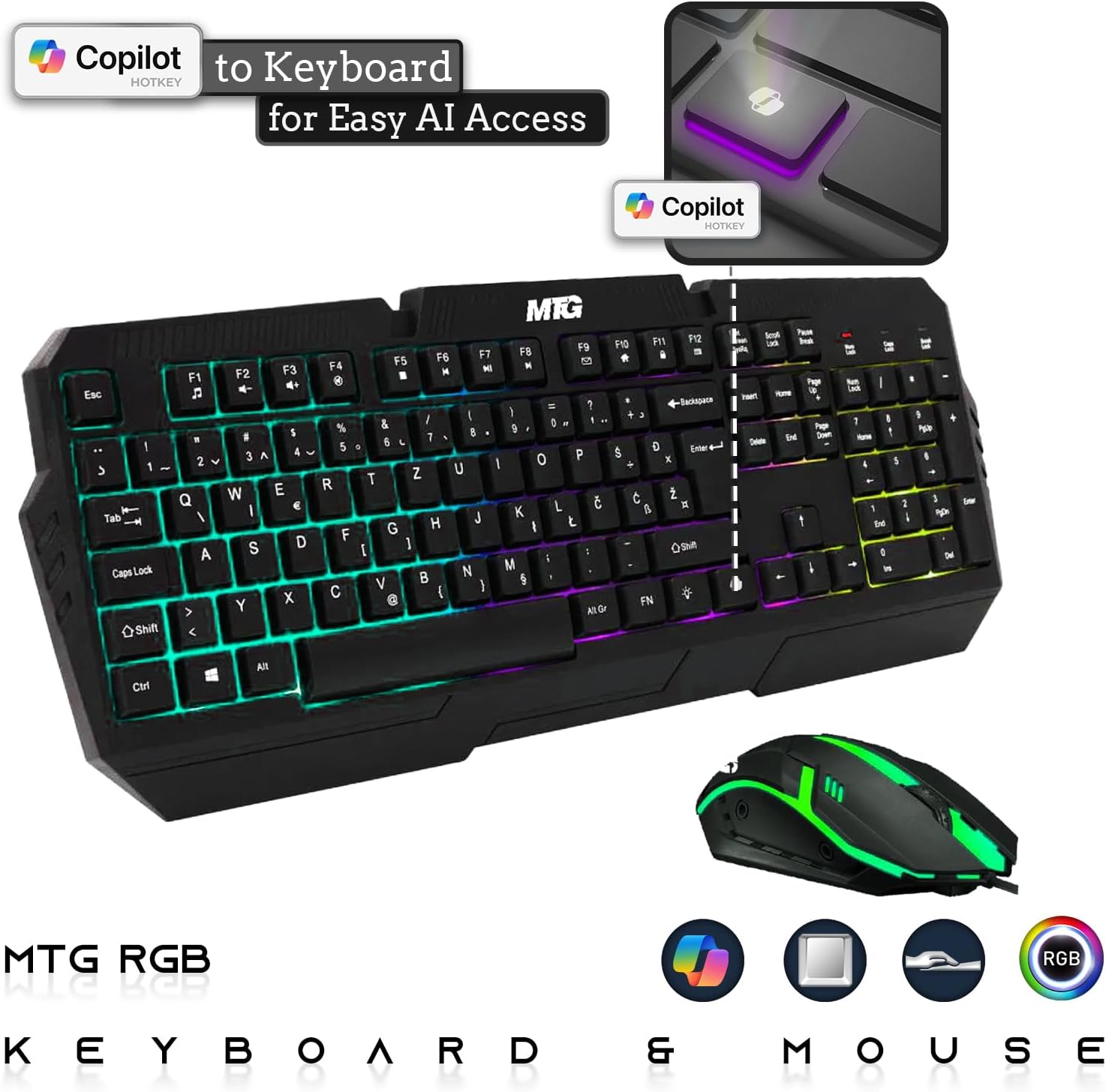 Dell OptiPlex Gaming Desktop PC Bundle with Core i7 32GB RAM 1TB SSD RTX 3060 Graphics RGB Keyboard with AI-Enabled Copilot Key Mouse Headphones Webcam Windows 11 Pro(Renewed)