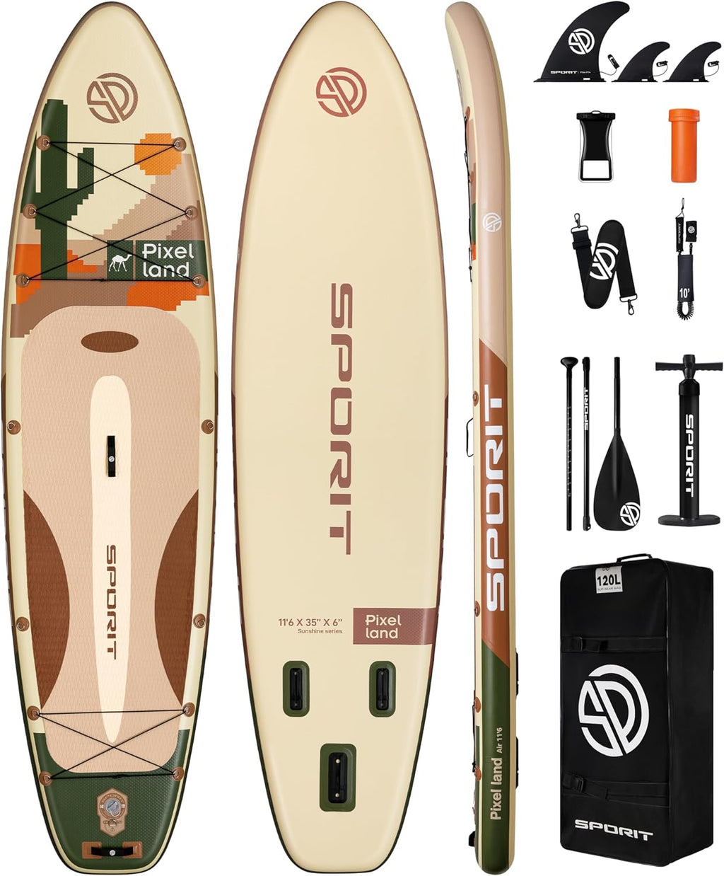 11'6" x 35" Extra Wide Inflatable Paddle Board for Adults, 450 lb Capacity Wide Stable Stand Up Paddle Board, 2–3 Person SUP, Heavy Duty 22 PSI, US Fin, Kayak D Rings, Large Stable Paddleboard