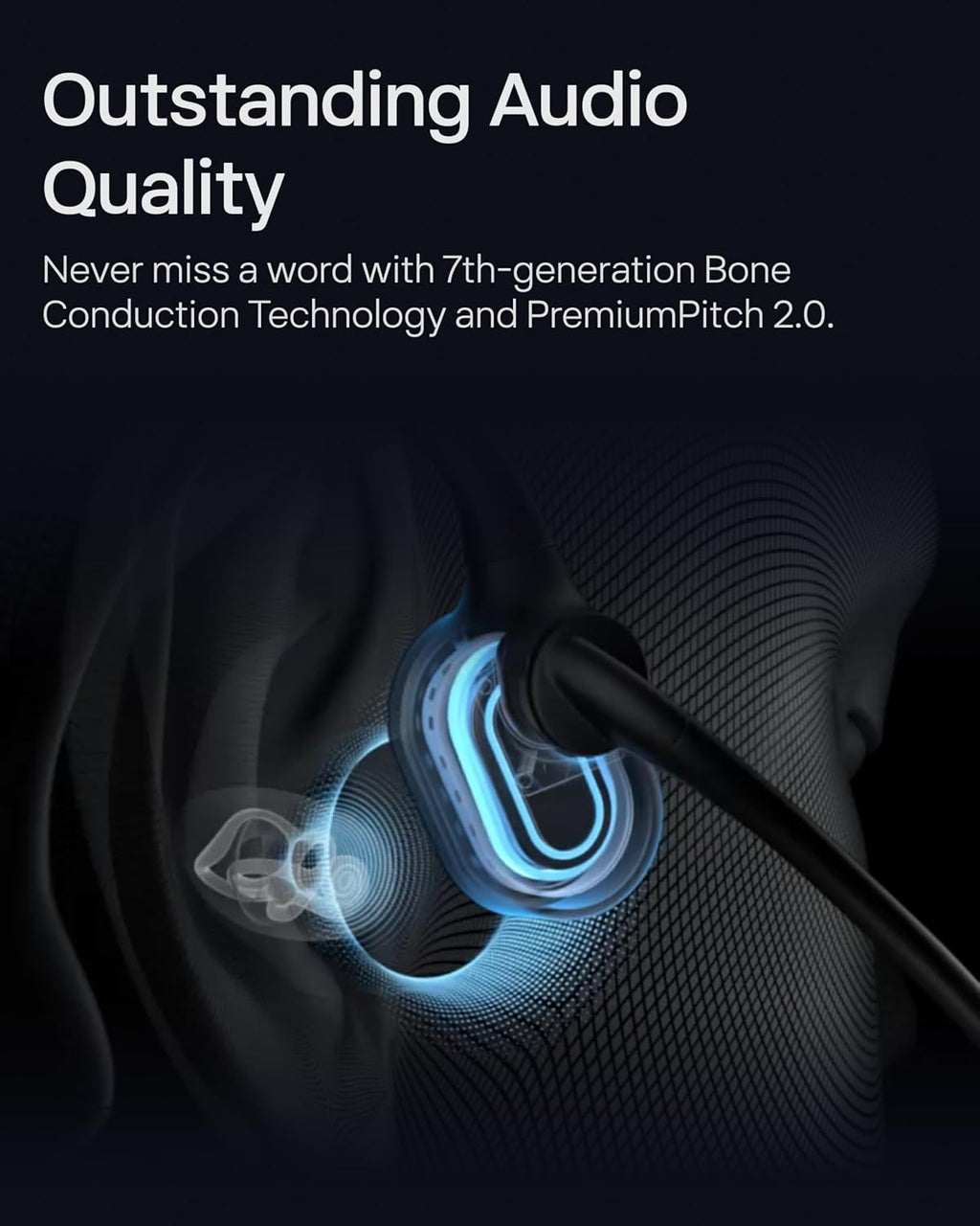 SHOKZ OpenComm2 UC 2025 Upgrade - Open-Ear Wireless Computer Headset with Boom Mic, Bone Conduction Bluetooth Stereo Headphones, USB-A Dongle Compatible with PC and Mac, Zoom Certified - C120UC