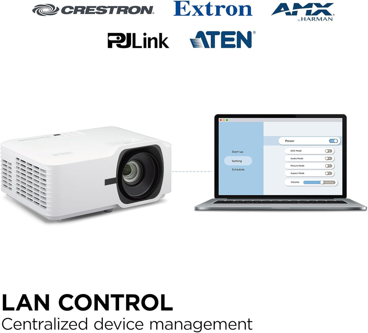 ViewSonic LS630W 4500 Lumens WXGA Laser Projector, Maintenance-Free for Smooth Office Productivity, 1.3x Optical Zoom, H/V Keystone, and 360-Degree Projection for Easy Setup, USB, and HDMI Inputs