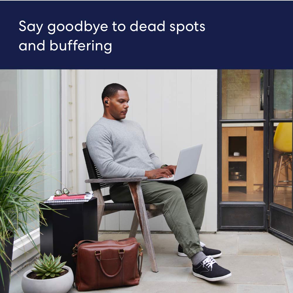 Amazon eero 6 mesh wifi system - Supports internet plans up to 500 Mbps, Coverage up to 4,500 sq. ft., Connect 75+ devices, 3-pack (1 router + 2 extenders)