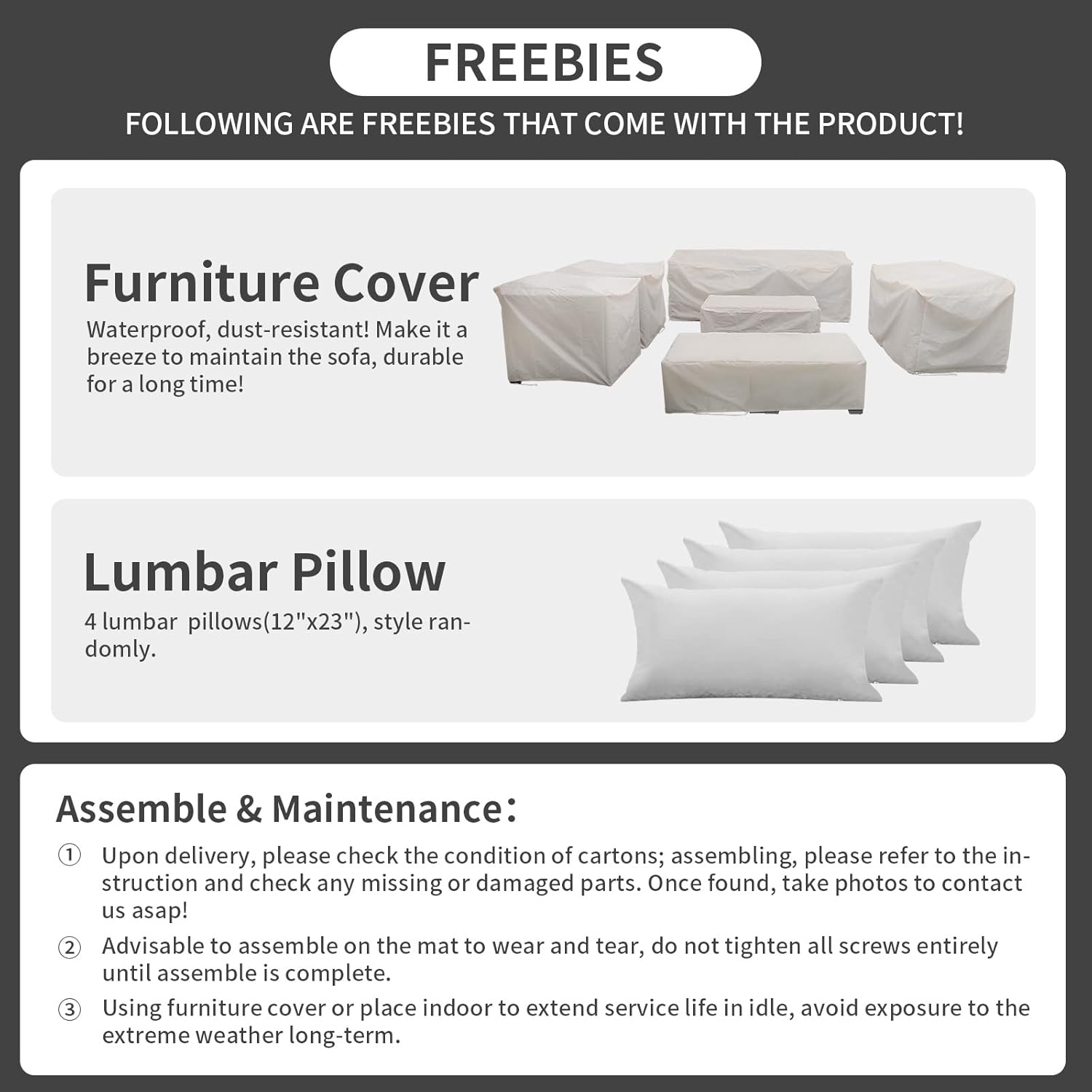 Rattaner Patio Furniture Sets 7 Pieces Outdoor Furniture Sectional Patio Couches Set with Storage Table Light Grey Cushions