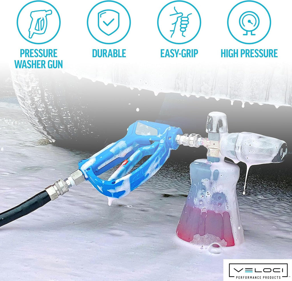 MTM Hydro Acqualine SGS35 Pressure Washer Gun with Stainless Steel Quick Connect Fittings and Live Swivel, High Pressure 5000 PSI Commercial Grade