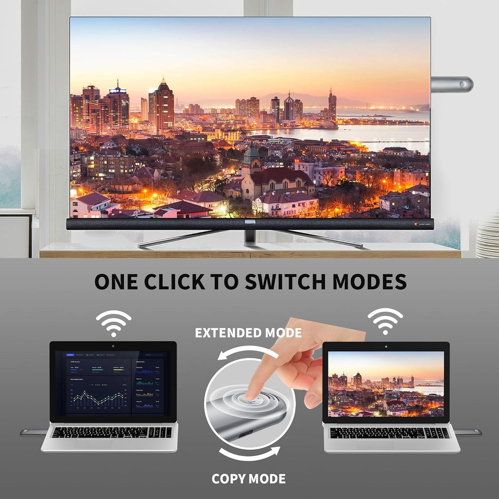 TPUFO Wireless HDMI Transmitter and Receiver, Plug & Play Portable 2.4G/5G Wireless HDMI Extender Kit for Streaming Video and Audio to Monitor from Laptop/PC/TV Box/Projector