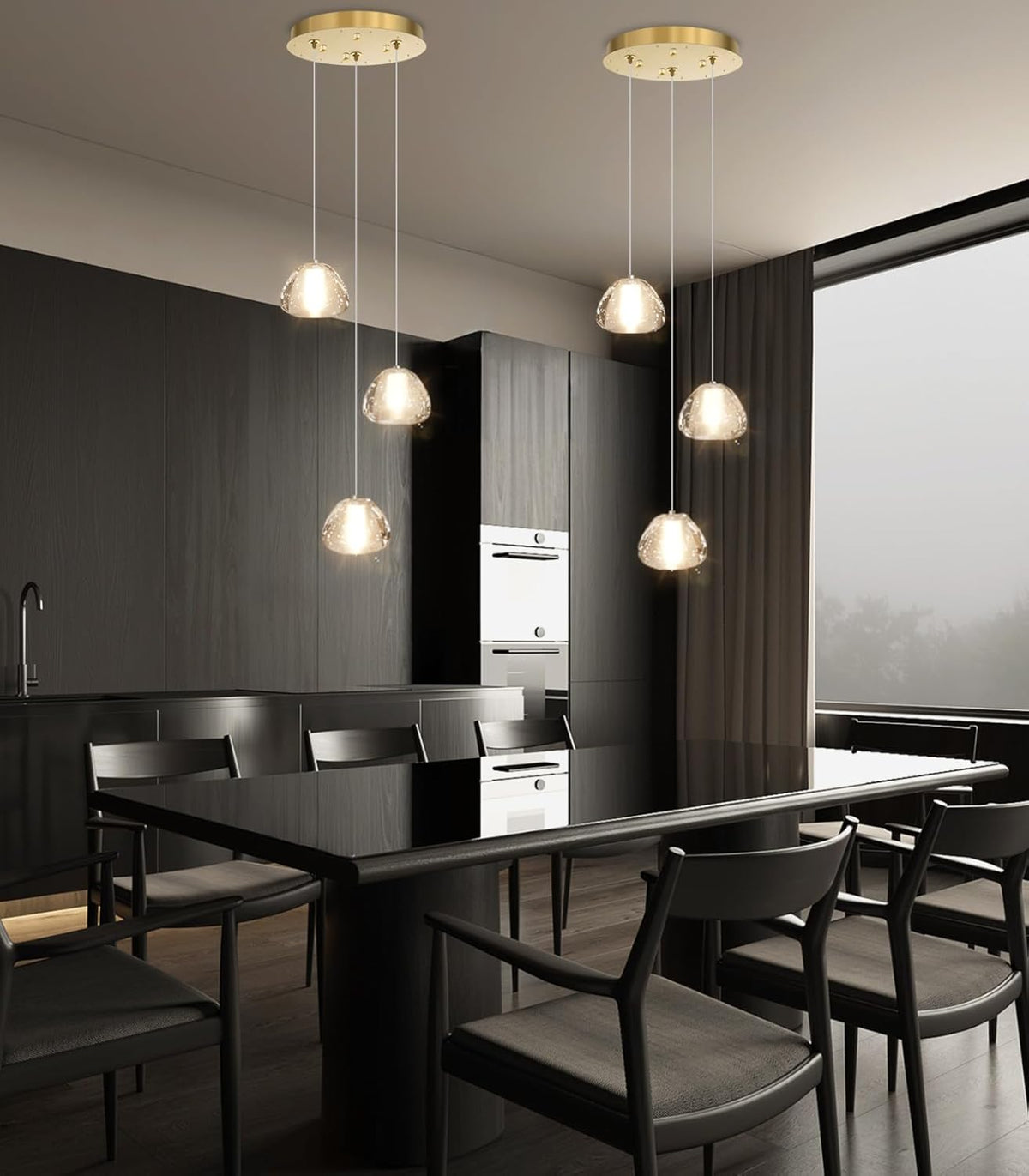 Modern Chandelier Crystal Pendant Light for Kitchen Island Dining Room Bedroom Hallway Gold