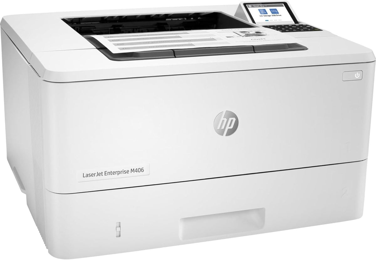 HP LaserJet Enterprise M406dn Monochrome Printer with Built-in Ethernet & 2-Sided Printing (3PZ15A)