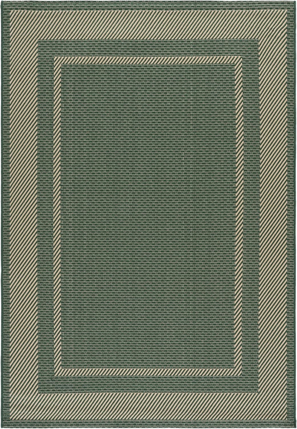 SAFAVIEH Outdoor Area Rug 6x8 - Courtyard Collection - Coastal Design, Green & Beige, Non-Shedding & Easy Cleaning, Weather Resistant, Ideal for Patio, Backyard, Kitchen, Mudroom (CY8477-32221)