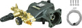 AAA 90036 Horizontal Triplex Plunger Replacement Pressure Washer Pump Kit, 3200 PSI, 2.8 GPM, 3/4" Shaft, Includes Hardware and Siphon Tube, for Industrial Gas Powered Machines, Black
