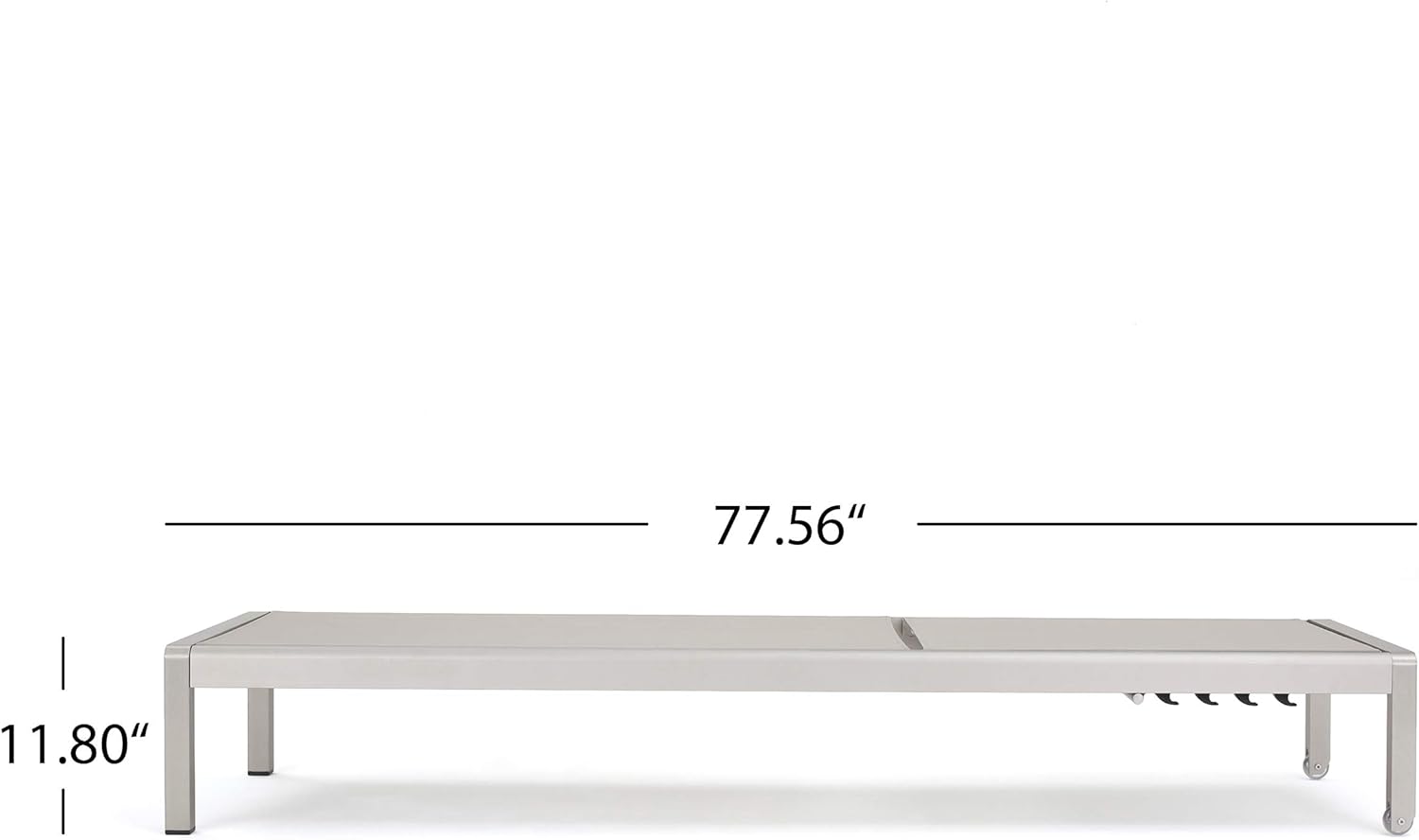 Christopher Knight Home Outdoor Aluminum Chaise Lounge, Set of 2, Grey