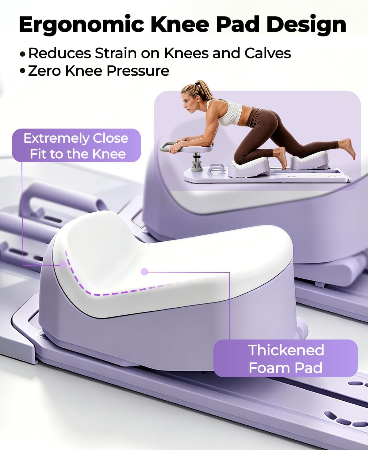 Pilates Reformer Board with Resistance Bands, Pilates Board Set for Full Body Workout Home Fitness Equipment Ab Machine for Women
