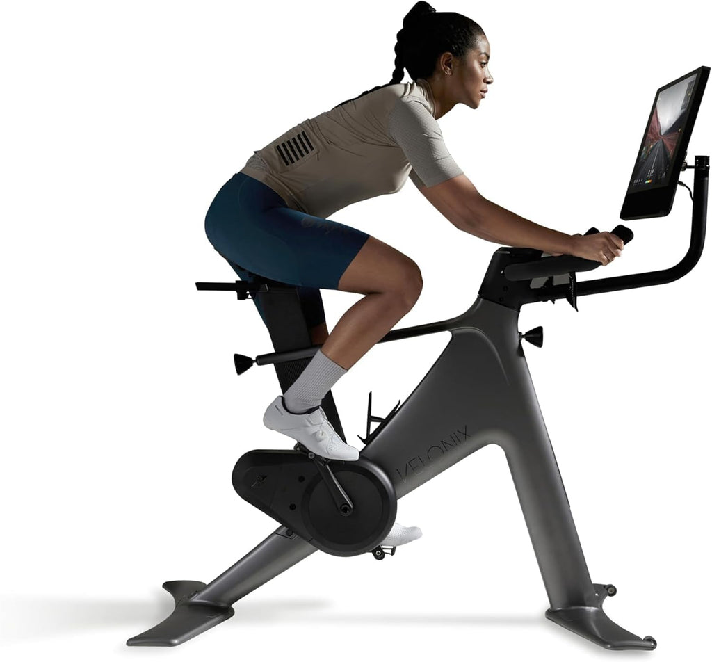 Speediance VeloNix Exercise Bike, Smart AI Fitness Bike with Personalized Fitness Courses & Online Cycling Coaching, 21.5" Screen, Solid Design, Low-Noise Cycling Bike, Stationary Bikes for Indoor Gym