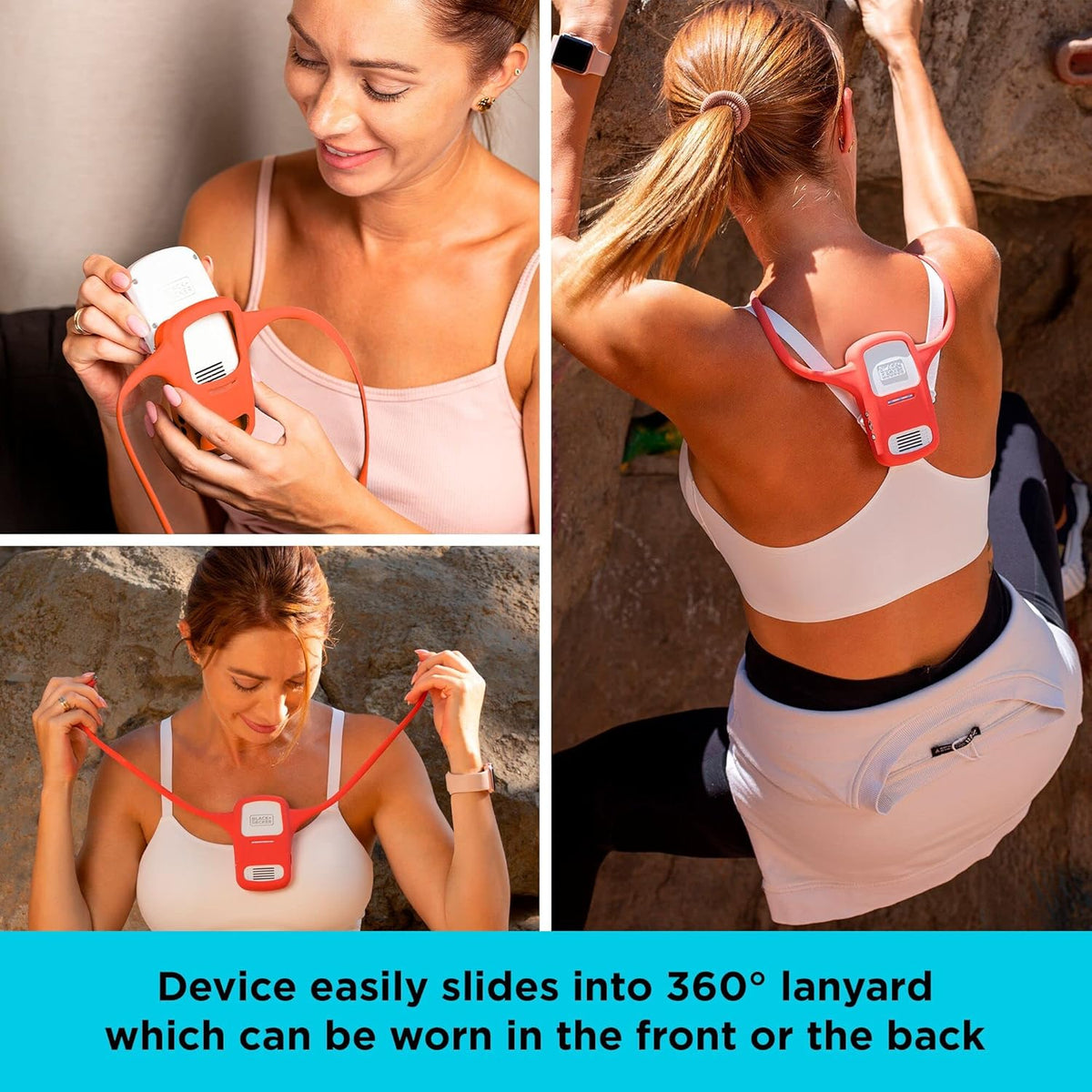 BLACK+DECKER Comfortpak, Wearable Cooling and Heating Device, TropiCoral (BCWCC101-04)