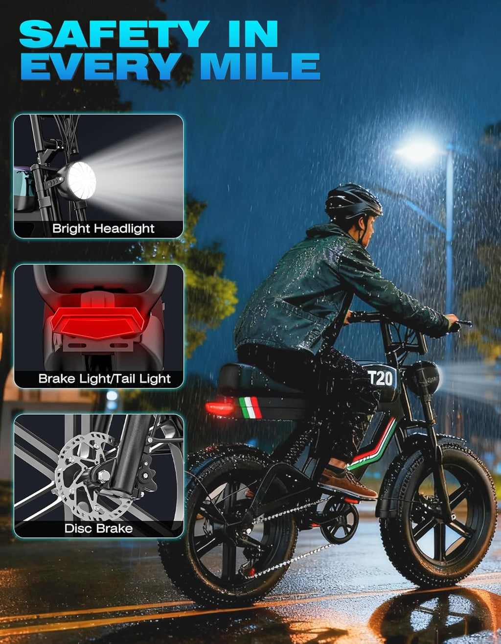 ASKGO Electric Bike for Adults, 1500W Peak Mountain Ebike with 25 MPH, 65 Miles Range, 7 Speeds, 48V 10.4Ah Removable Battery Ebike, 26" Electric Bicycle for Commute