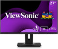 ViewSonic VG2756-4K 27 Inch IPS 4K Docking Monitor with 90W USB C, RJ45, HDMI, Display Port (Renewed)