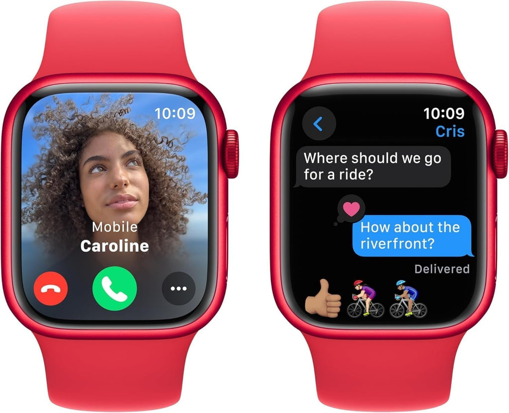 Apple Watch Series 9 GPS, 41mm - (PRODUCT)RED Aluminum Case with (PRODUCT)RED Sport Band, S/M (Renewed)