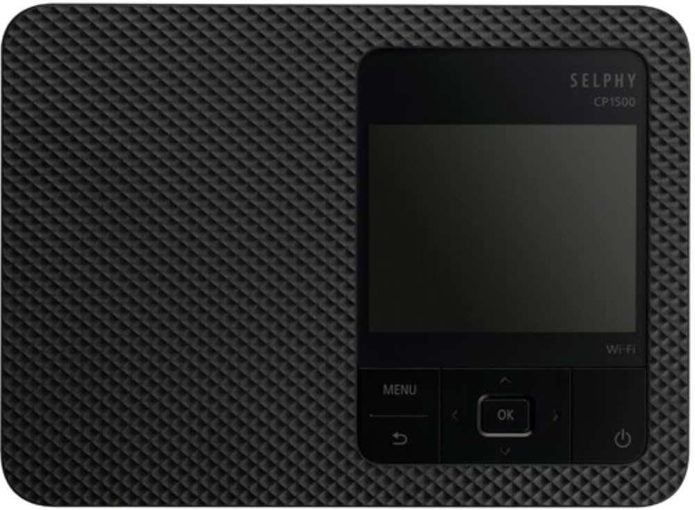 Canon SELPHY CP1500 Compact Photo Printer | Black with 2 x KP-108IN Color Ink and Paper Set (3 Items)
