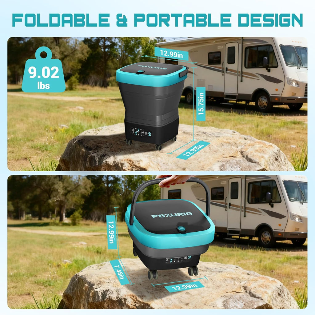 Cordless Washer,Foldable Washer with 4.5Gal Tank 10FT Hose