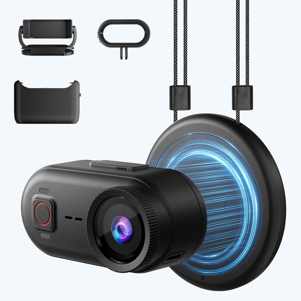 4K Mini Action Camera, 10M Underwater Body Camera,Built-in 64GB SD Card,Wearable Action Body Cam,Thumb Size Hands-Free POV Recording, Magnetic Sport DV for Running, Cycling, Swimming, Hiking
