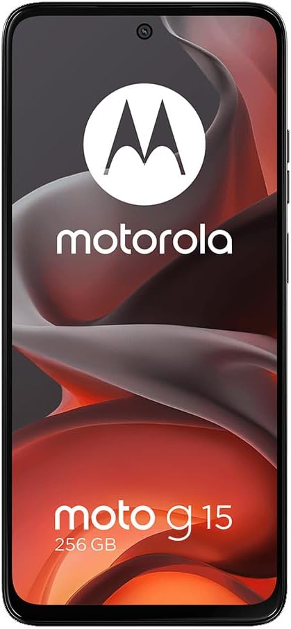 Motorola Moto G15 4G LTE (XT2521-2) 4+256GB Dual Sim | GSM Unlocked | International Model | for T-Mobile, Metro PCS, Mint & Tello - (Gray)
