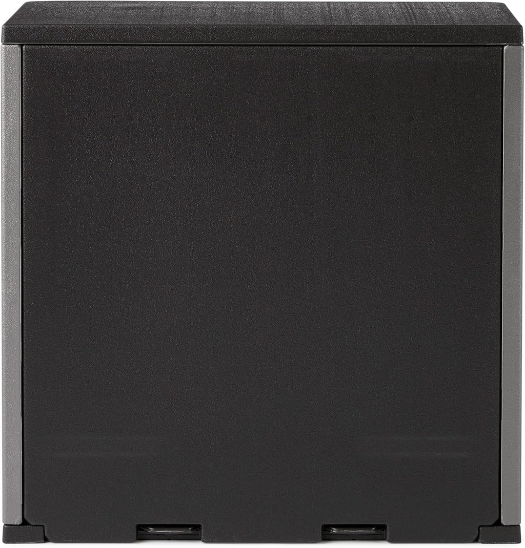 Suncast Wall Storage Cabinet for Garage Organization - 4 Cu. Ft. Wall Mounted Garage Cabinet with Shelf for Garden Supplies, Paint Cans & Outdoor Tools, Multi-Wall Resin Construction, Platinum
