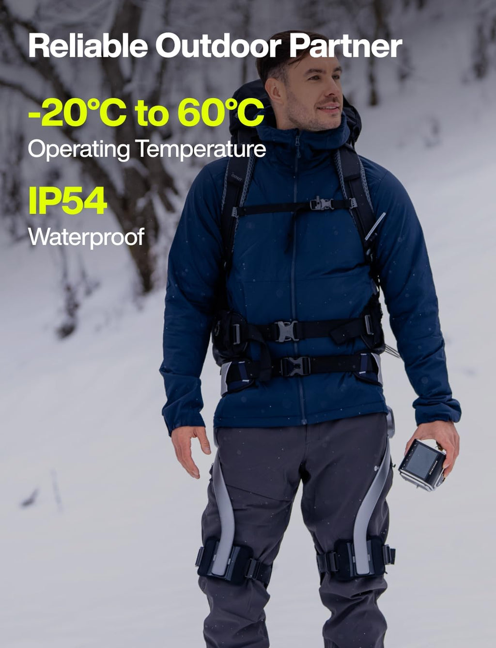 Hypershell X Pro Exoskeleton, Leg Strength with 800W Output, 17.5km Battery Range, 10 Intelligent Modes, AI-Powered Wearable Exoskeleton for Daily Activities, Walking, Hiking, 2 Batteries, No Charger