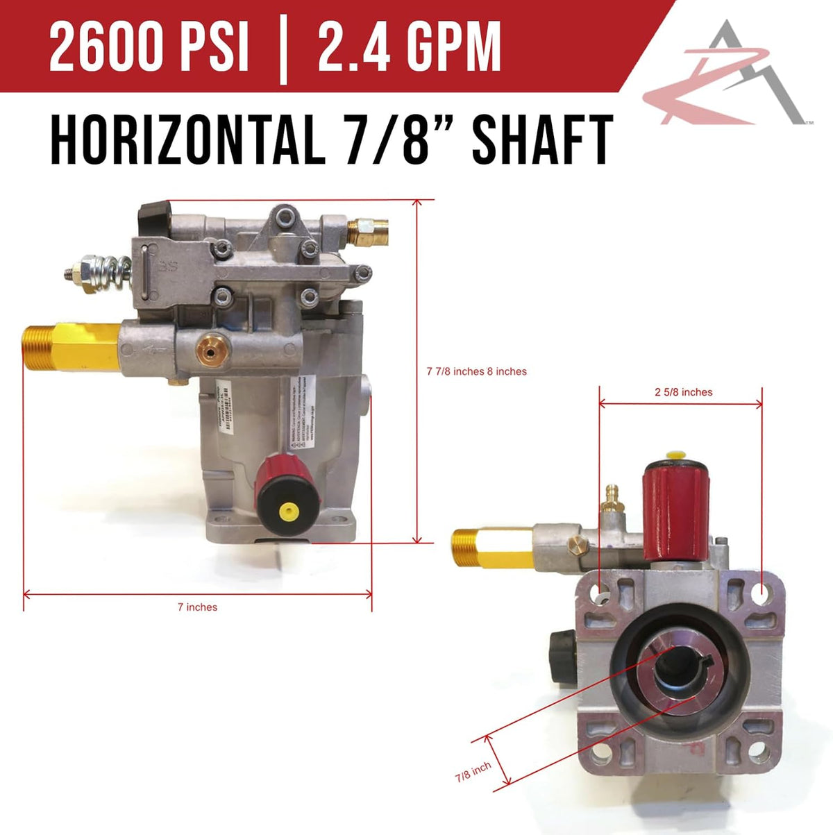 Pressure Washer Water PUMP for Honda Excell XR2500 XR2600 XC2600 EXHA2425 XR2625