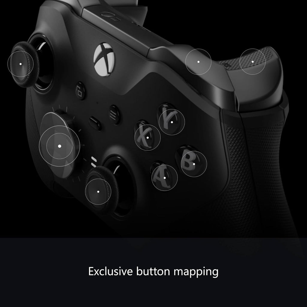 Xbox Wireless Gaming Controller | Elite Series 2 | Black | Console, PC, and Android | Adjustable Thumbsticks | Trigger Locks