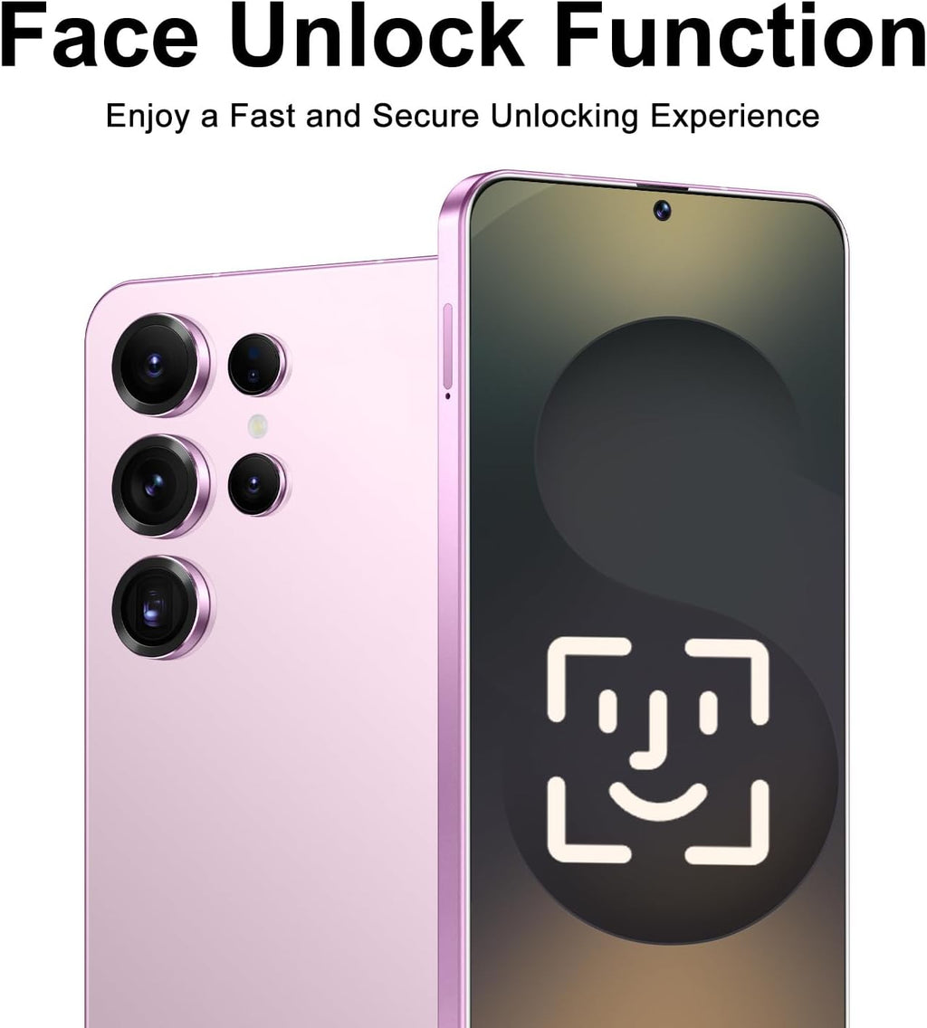 Unlocked Cell Phones,X25 Ultra Unlocked Android Smart Phone,Dual SIM 5G Mobile Phones,8+128GB with 128GB Memory Card,Fast Processor,6800mAh Battery Super Endurance,6.8"HD Display(Sakura Pink)