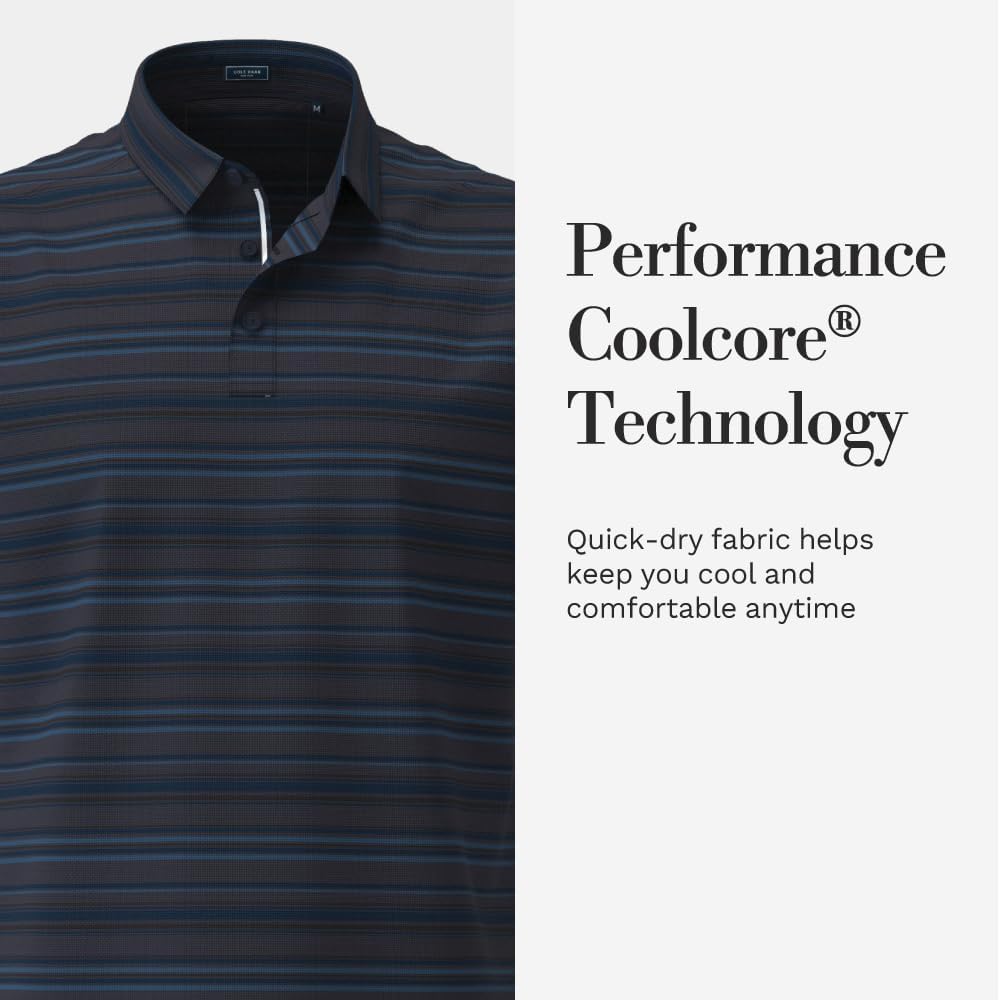 Cole Haan Links Golf Polo Shirts for Men - Lightweight and Breathable 4-Way Stretch with Moisture Management Technology
