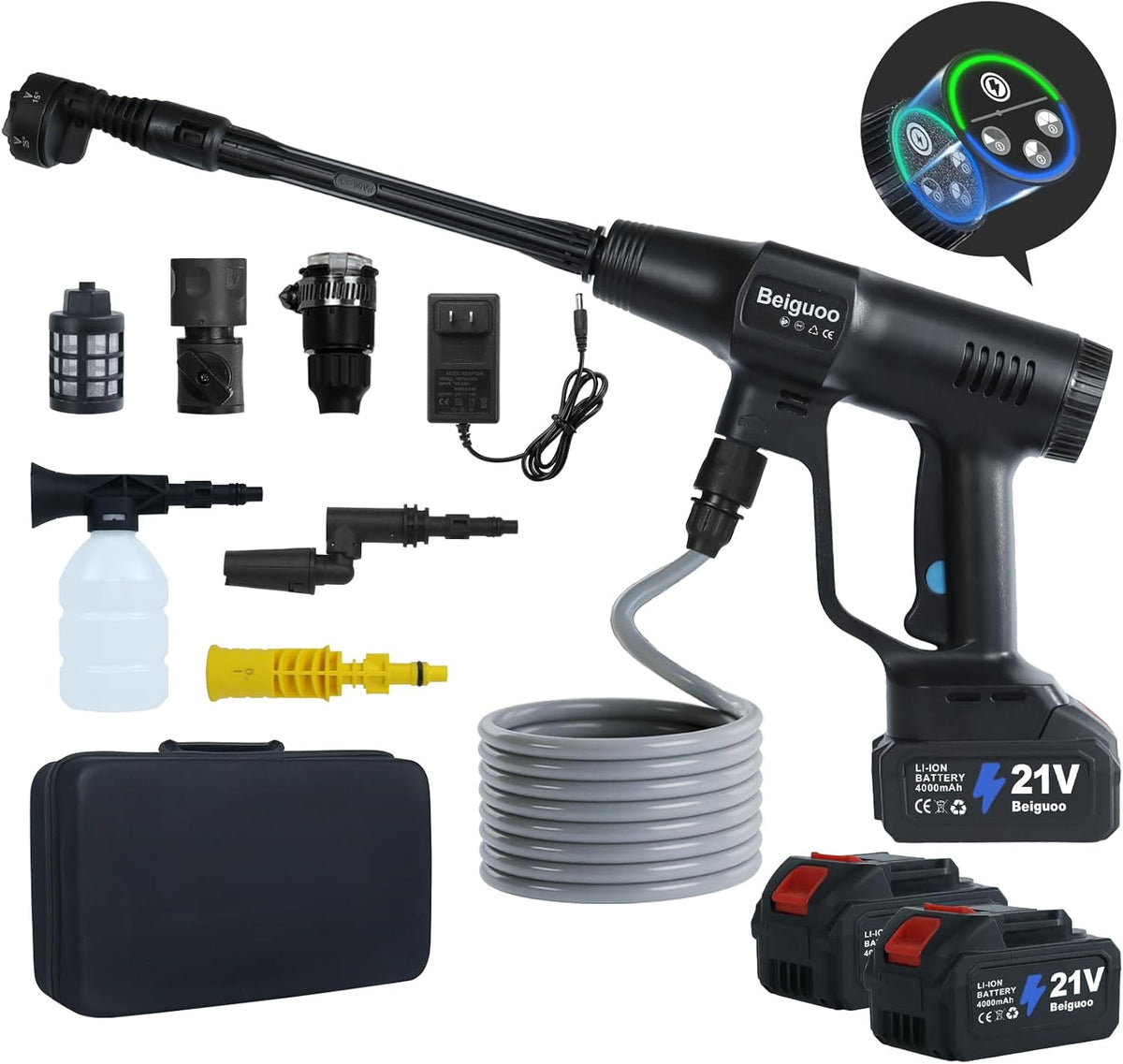 Pressure Wasssher Cordless 1450PSI, Brushless Motor, 2X4000mAh Battery