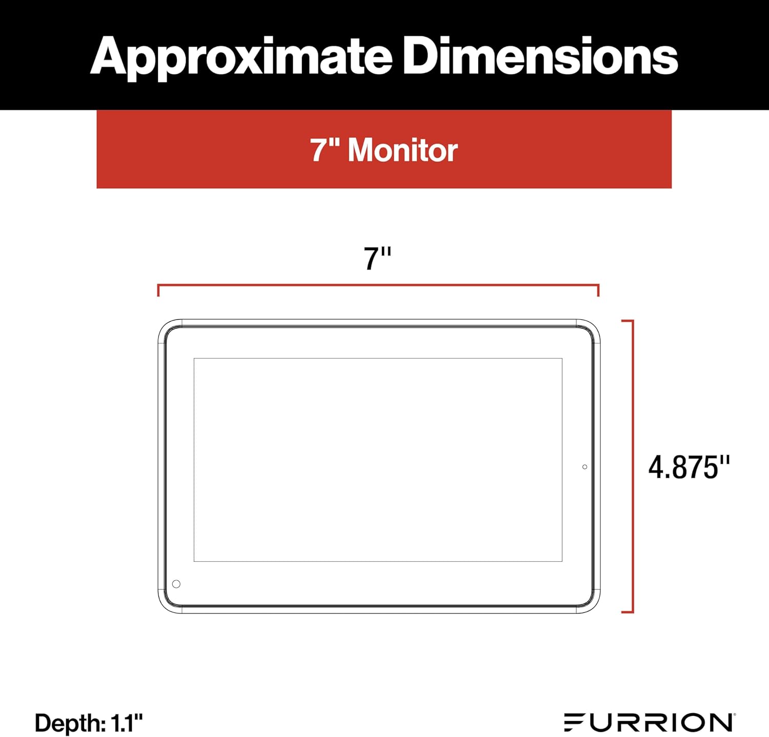 Furrion Vision S+ RV Observation System with 7" Monitor, Left/Right Side Cameras with LED Marker Lights, Sharkfin, Infrared Night Vision, Live Streaming, Wide Viewing Angle - FOS7HTAEN
