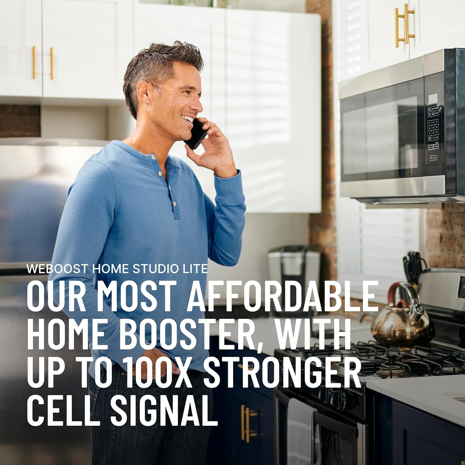 weBoost Home Studio Omni - Cell Phone Signal Booster | Boosts 4G LTE & 5G for all U.S. & Canadian Networks - Verizon, AT&T, T-Mobile & more | Made in the U.S. | FCC Approved (model 471166)