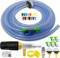 Adjustable Long Range Nozzle for Pressure Washer, Downstream Injection Spray Nozzle Kit 4–4.5 GPM, External Chemical Injector w/1/4" Quick Connect,15FT Hose,Shut-Off Valve & Filter,2500–4000 PSI.