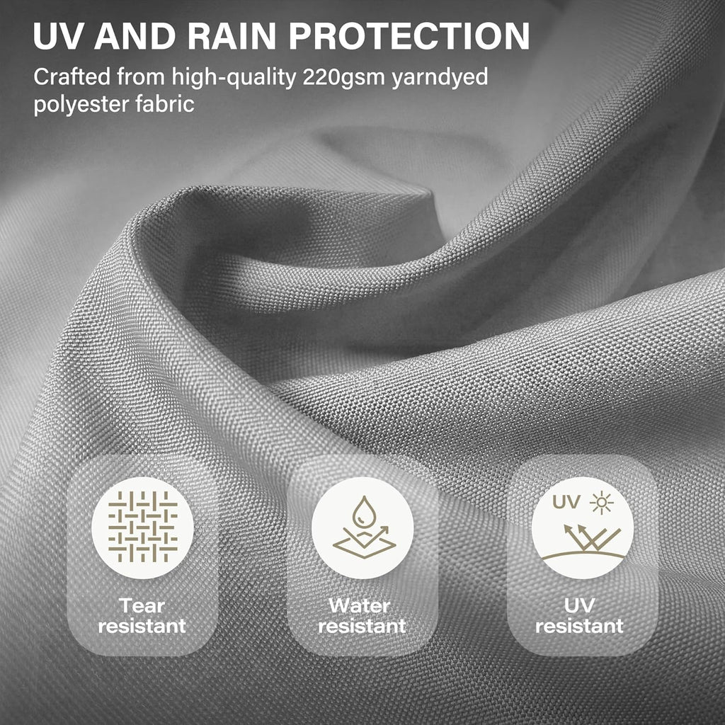 EO Living 10 Feet Patio Umbrella Outdoor Cantilever Square Umbrella Heavy Duty Aluminum Offset Umbrella with 360-degree Rotation for Garden Deck Pool Patio（Grey）